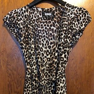 Dawn Style - Petite Leopard Mini Wrap Dress